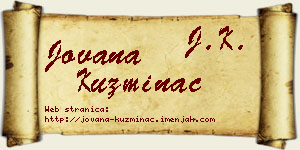 Jovana Kuzminac vizit kartica